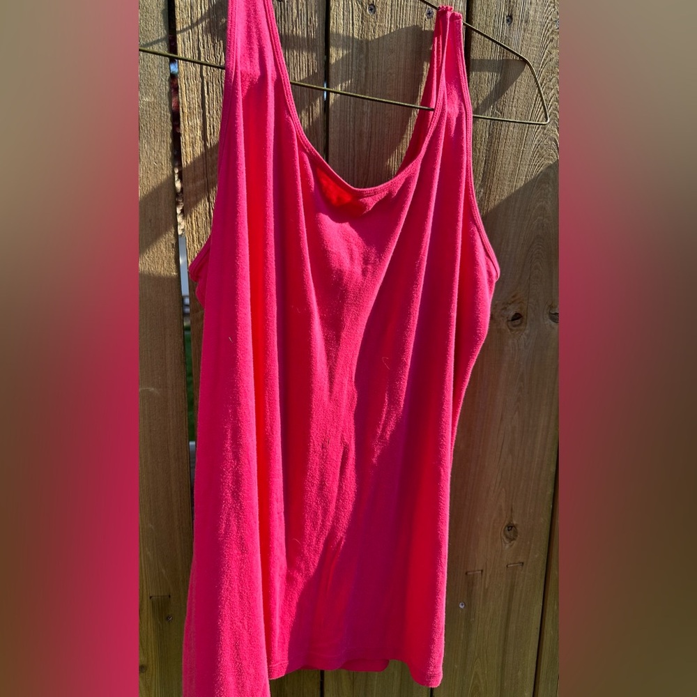 Bundle: Old Navy Hot pink & Turquoise tank top/camisole, stretchy material-L/XL